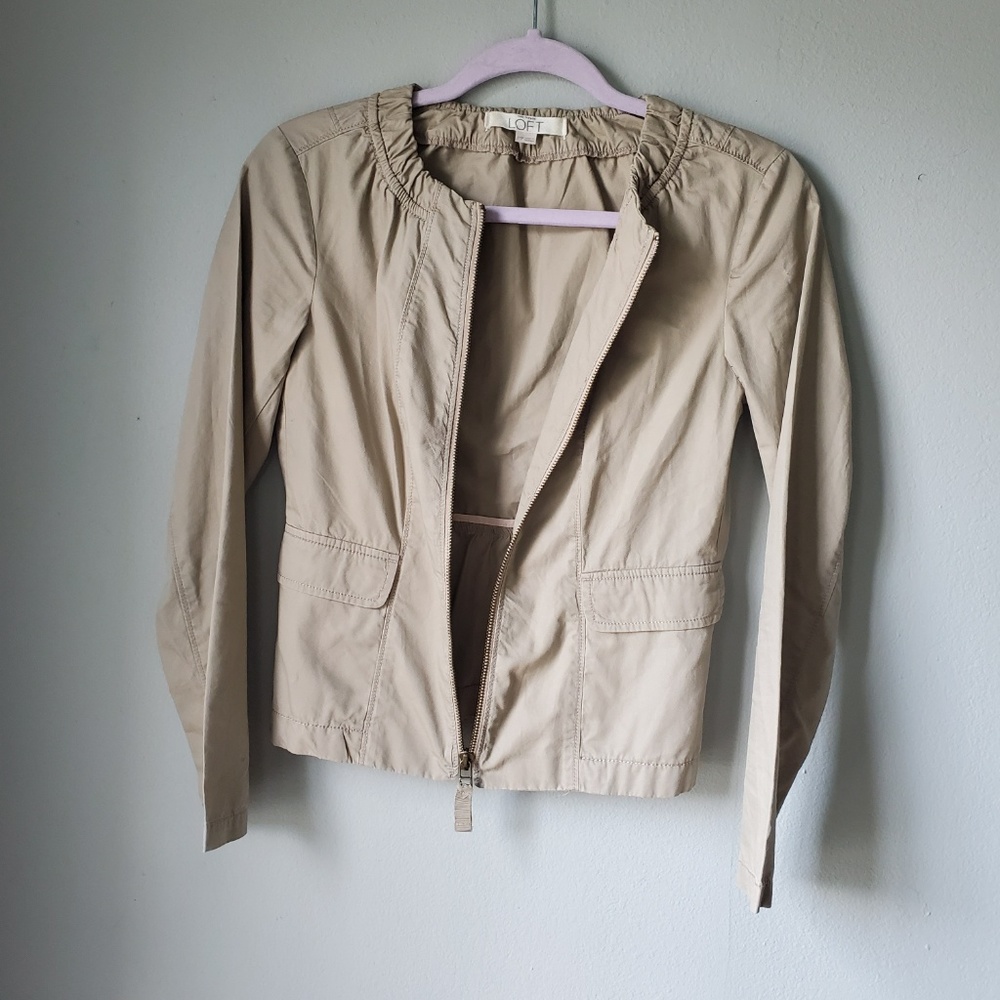 LOFT Beige Utility Jacket